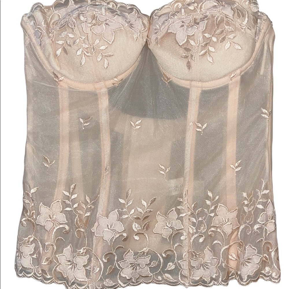 Vintage Victorias Secret Bustier 90s 34B Beautiful Design!